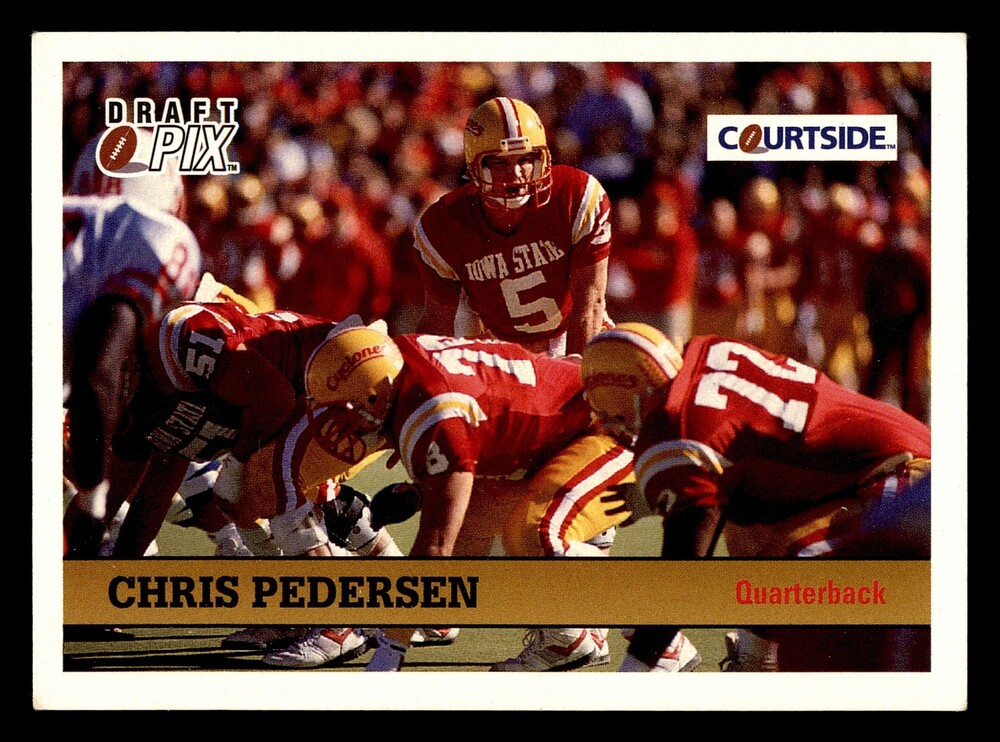 1992 Courtside Draft Pix #18 Chris Pedersen Football Card Vintage